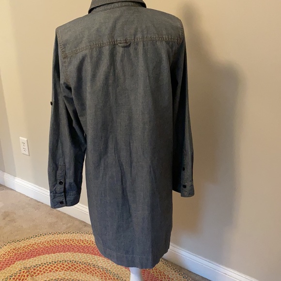 Like New J. Crew Chambray Long Sleeve Dress - Picture 3 of 5